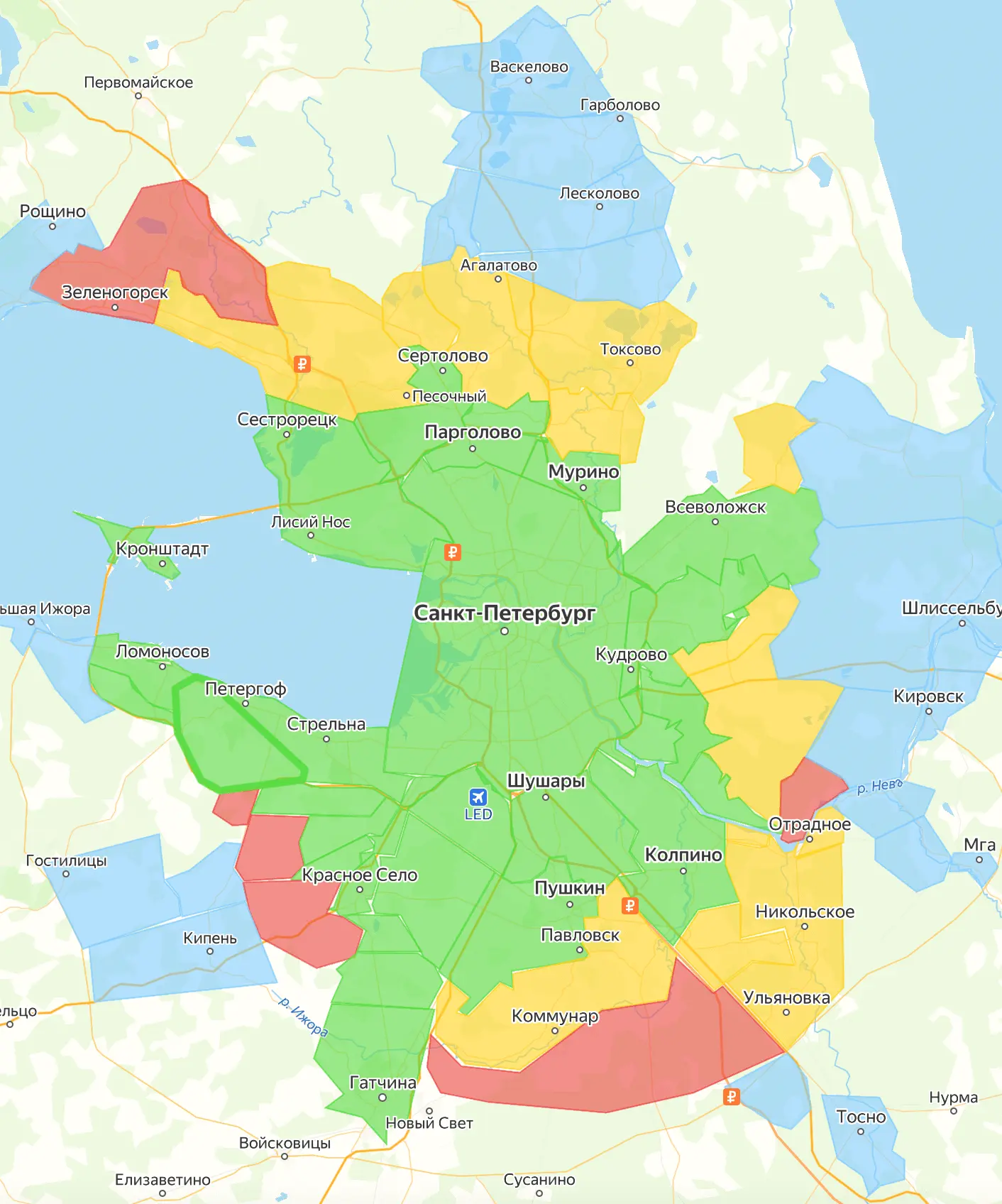 Хваловские воды зона доставки